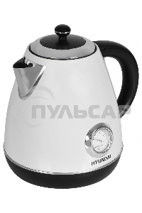 Чайник электрический Hyundai HYK-S4502 1.7л. 2200Вт жемчужный/черный (корпус: нержавеющая сталь/пластик)