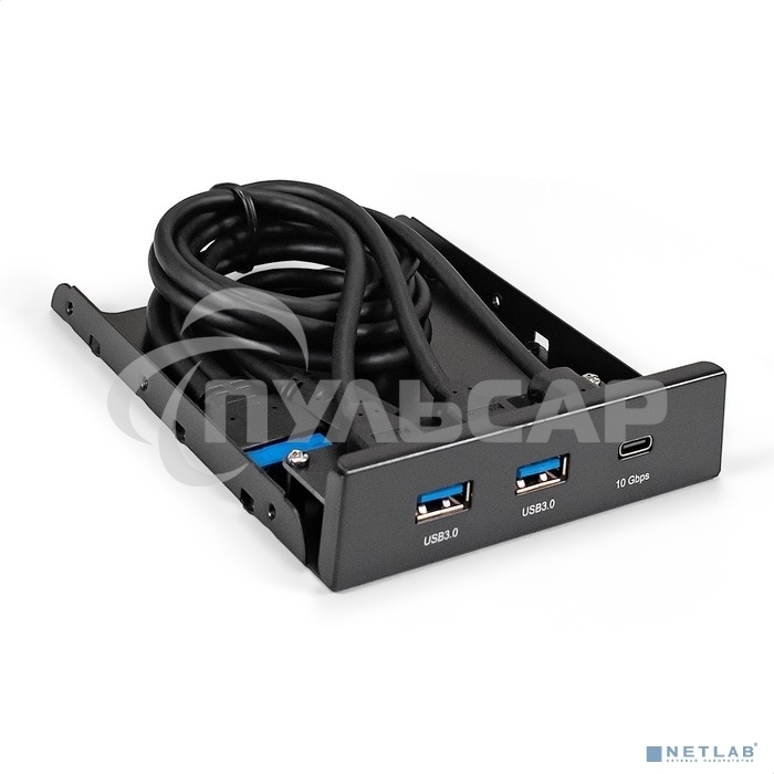 Планка USB на переднюю панель ExeGate U3H-616, 3,5