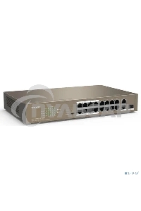Коммутатор неуправляемый IP-COM F1118P-16-150W PoE, 18 портов, 18х100 Мбит/с, 2x1 Gbит/с, PoE 16х30 Вт (до 130Вт)