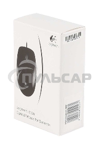 Мышь проводная Logitech B100 черный, 1000 dpi, USB, кнопки - 3