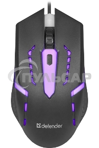 Мышь проводная Defender Hit MB-601 черный, 1200 dpi, USB, кнопки - 4