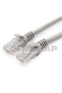 Патч-корд UTP Cablexpert кат.5e, 3м, литой, многожильный (серый)