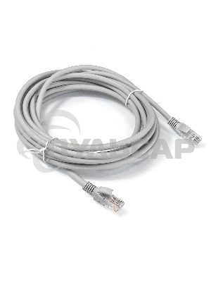 Патч-корд ExeGate EX286385RUS UTP-RJ45-RJ45-5e-5M-LSZH-GY, UTP, cat.5e, LSZH, 5м, серый