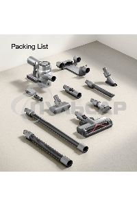 Пылесос вертикальный Dreame Cordless Vacuum Cleaner V12 серый, питание от аккумулятора, 180 Вт, уборка сухая, пылесборник 0.5 л, работа от АКБ max 90 мин