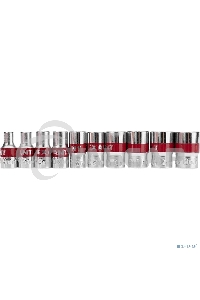 Набор торцевых головок Rexant 12-8316, 1/4, шестигранные, CrV, 10 шт., 4-13 мм