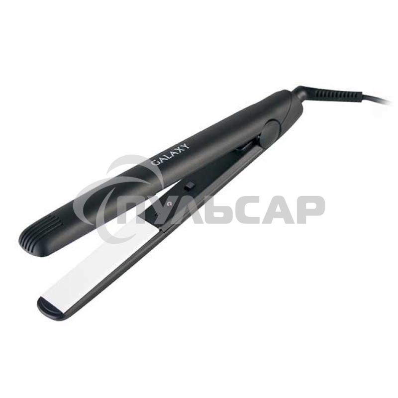 Щипцы для волос Galaxy Line GL 4514, черный, 35 Вт, максимальная температура 200°С, нагревательный элемент с защитой от перегрева, пластины с турмалиновым покрытием, индикатор работы, шнур питания, вращающийся на 360°