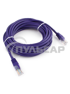 Патч-корд UTP Cablexpert кат.5e, 5м, литой, многожильный, фиолетовый
