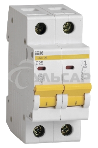 Выключатель автоматический модульный 2п C 25А 4.5кА ВА47-29 ИЭК MVA20-2-025-C
