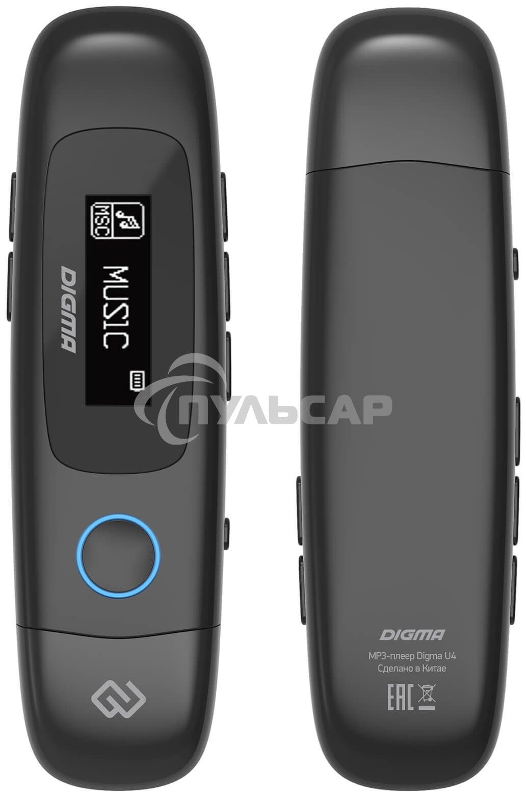 Плеер Flash Digma U4 8Gb черный/0.91