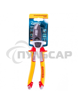 Кабелерез, диэлектрические рукоятки до 1000 В, трехкомпонентные рукоятки, 210 мм Gross