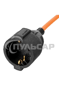 Удлинитель-шнур силовой Garden Series, б/з, ПВС, 20м, 1 розетка, 2*1,5 мм Denzel