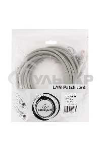 Патч-корд UTP Cablexpert кат.5e, 3м, литой, многожильный (серый)