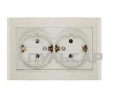 Розетка 2-м СП Бриллиант с заземл. сл. кость UNIVersal 7948752