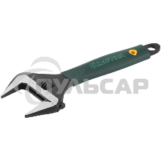 Ручной инструмент KRAFTOOL 27258-20 Ключ разводной Cr-V,фосфатир,эргоном рукоятка из эластомера,увелич зев,угол наклона губок 15град,200мм/8