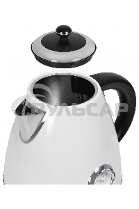 Чайник электрический Hyundai HYK-S4502 1.7л. 2200Вт жемчужный/черный (корпус: нержавеющая сталь/пластик)