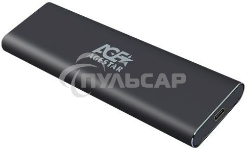 Внешний корпус AgeStar M.2 USB 3.0 NGFF (B-key) AgeStar 3UBNF5C алюминий, черный/серебристый