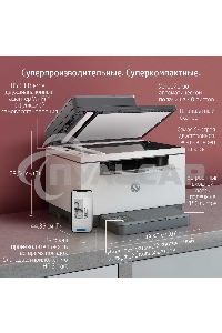 МФУ лазерное HP LaserJet M236sdw (9YG09A), A4, ч/б, печ. до 29 стр/мин., скан. до 19 стр/мин. (ч/б) 10 стр/мин. (цвет), 600 x 600 dpi, USB, RJ-45, Wi-Fi, BlueTooth, Air Print, Mopria