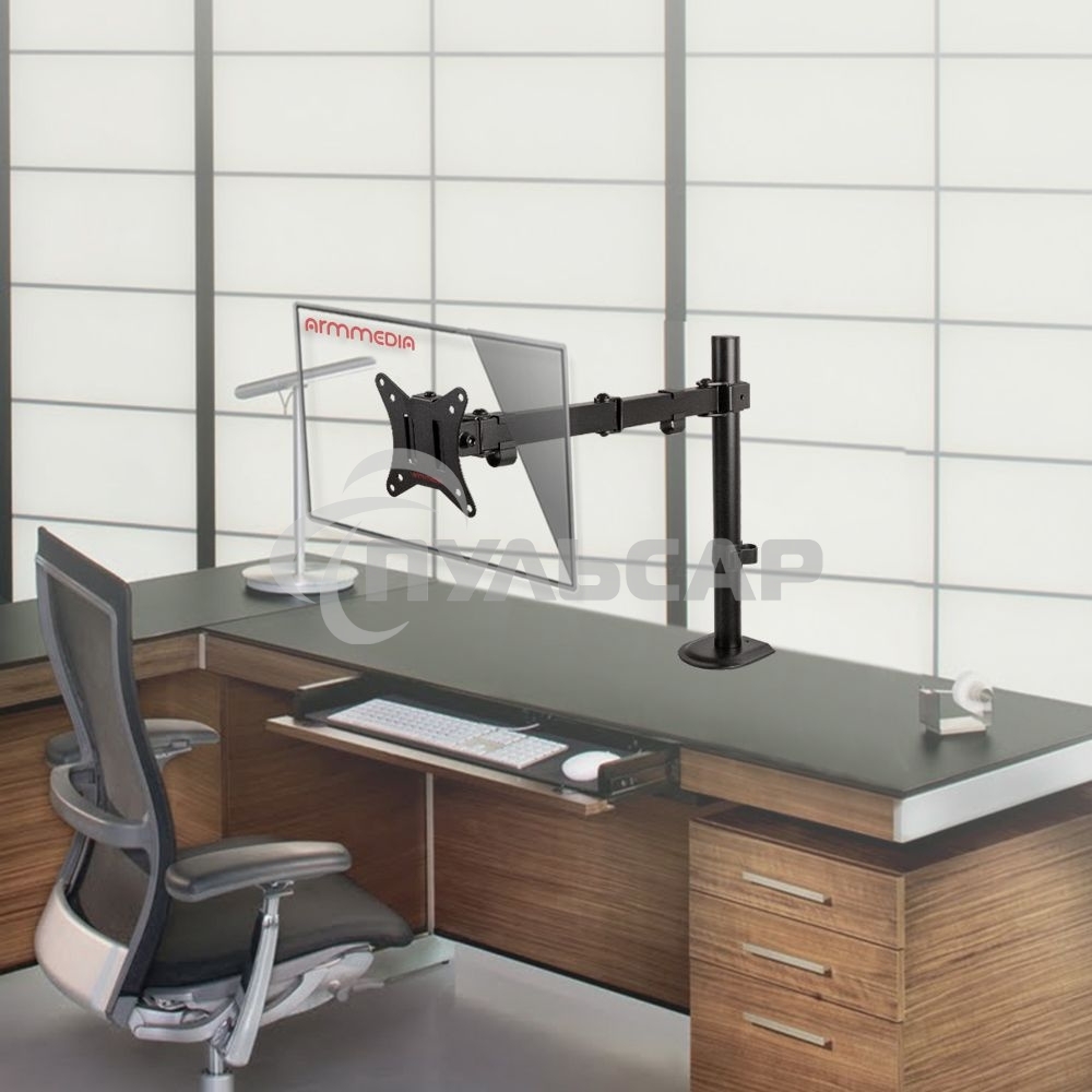 Кронштейн Arm media LCD-T10 черный 6 шт/уп. Кр. стал. настол. для мон. 15