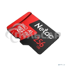 Флеш Карта MicroSD card Netac P500 Extreme Pro 256Gb, retail version w/SD adapter
