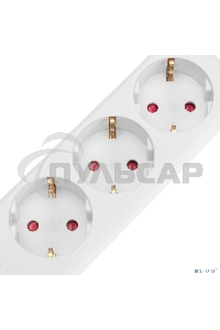 Удлинитель STANDARD 3 гнезда, 5м, 3х1,0мм², с/з, белый Rexant