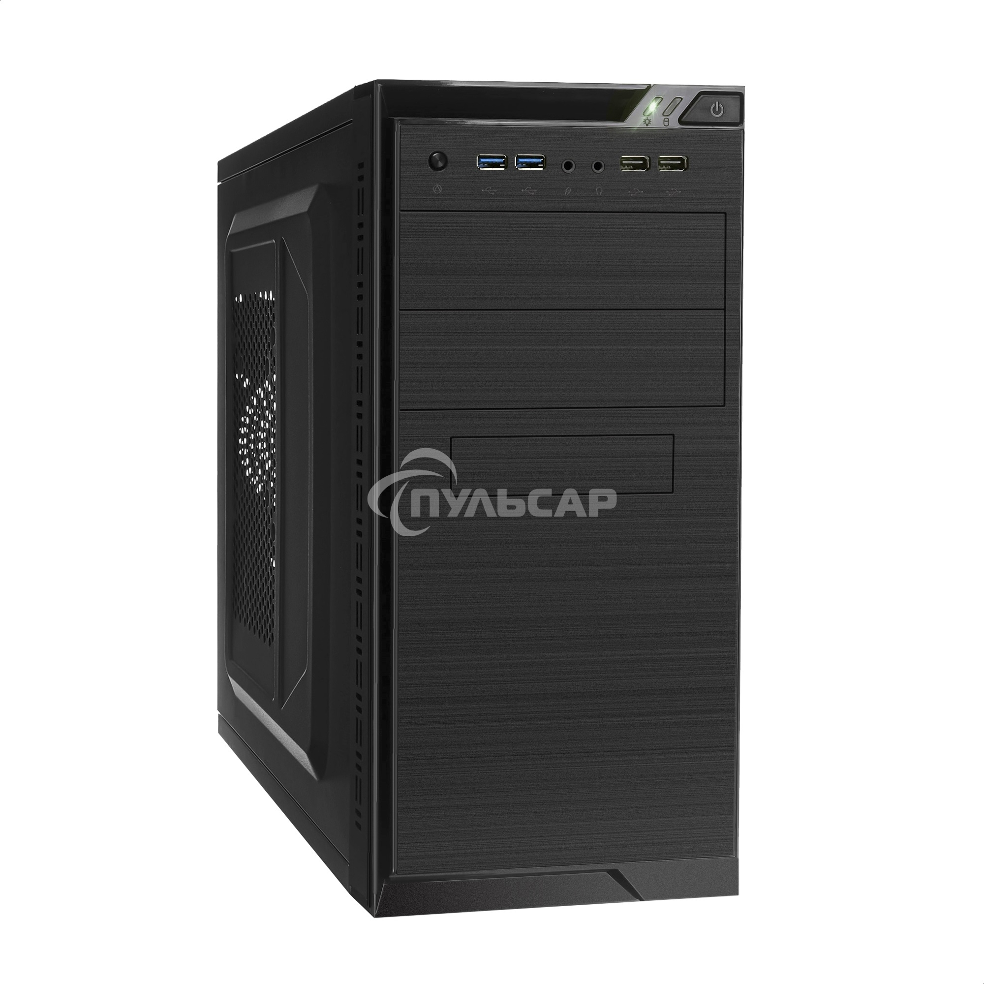 Компьютерный корпус Minitower ExeGate QA-412U-UNS450 (mATX, БП UNS450 с вент. 12см, 2*USB+2*USB 3.0, аудио, черный)