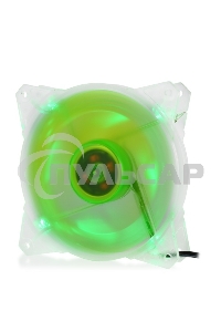 Вентилятор для корпуса Crown CMCF-12025S-1212 прозрачный/зеленый, 120 мм, 1650 об/мин, 28 дБ, 3 pin