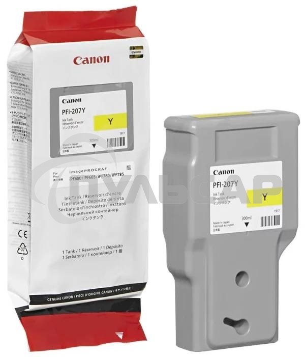 Картридж струйный Canon PFI-207 Y желтый для для iPF680/685/780/785 300ml (8792B001)