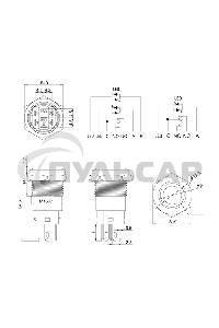 Кнопка антивандальная Ø16 250В Б/Фикс (5с) (ON)-OFF плоская подсв/красная POWER Rexant