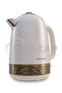 Чайник электрический Hyundai HYK-S4500 1.7л. 2200Вт жемчужный/золотистый (корпус: нержавеющая сталь/пластик)