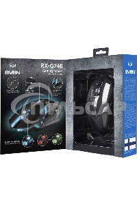 Мышь проводная SVEN RX-G740 черный, 2400 dpi, USB, кнопки - 6