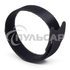 Хомут-липучка Lanmaster LAN-VCM135-BK 135x12мм (упак:20шт) нейлон/полиэтилен внутри помещений черный