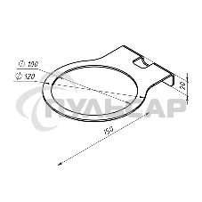 Кронштейн для колонок, настенный, белый Rexant