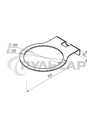 Кронштейн для колонок, настенный, белый Rexant