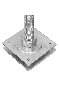 Анкер, регулируемый по высоте, ARH(100)-24, цинк, Россия Сибртех