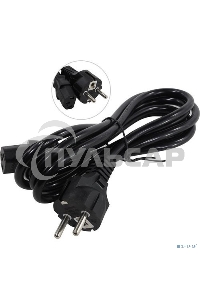 Кабель питания ExeGate Power PC-1,8P (Евровилка Schuko->С13) VDE-250V-3*1.0-CU, 10A, черный, 1.8м