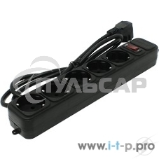 Сетевой фильтр ExeGate EX221175RUS SP-5-1.8B (5 розеток, 1.8м, евровилка, черный)