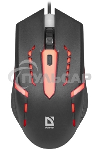Мышь проводная Defender Hit MB-601 черный, 1200 dpi, USB, кнопки - 4