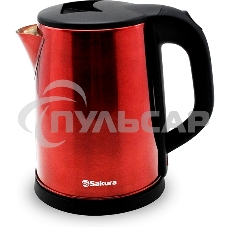 Чайник электрический Sakura SA-2149BR (2.0) красн метал+черн д