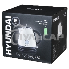 Чайник электрический Hyundai HYK-S4502 1.7л. 2200Вт жемчужный/черный (корпус: нержавеющая сталь/пластик)