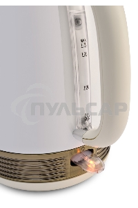 Чайник электрический Hyundai HYK-S4500 1.7л. 2200Вт жемчужный/золотистый (корпус: нержавеющая сталь/пластик)