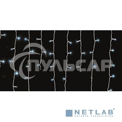 Новогодние светоукрашения Neon-night гирлянда Айсикл (бахрома) светодиодный, 1,8 х 0,5 м., белый провод, 220В, диоды синие