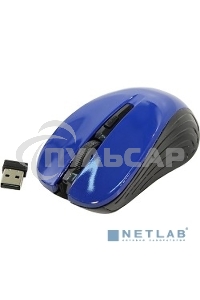 Мышь беспроводная Oklick 545MW черный/синий, 1600 dpi, радиоканал, USB, кнопки - 4