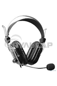 Наушники A4Tech HS-50,черный, серебристый