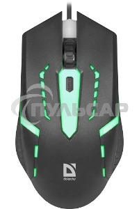 Мышь проводная Defender Hit MB-601 черный, 1200 dpi, USB, кнопки - 4