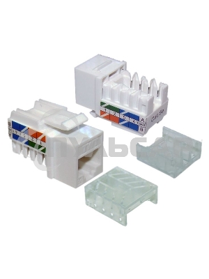 Модуль Keystone RJ45, Cat.5E, UTP, 90 градусов, белый