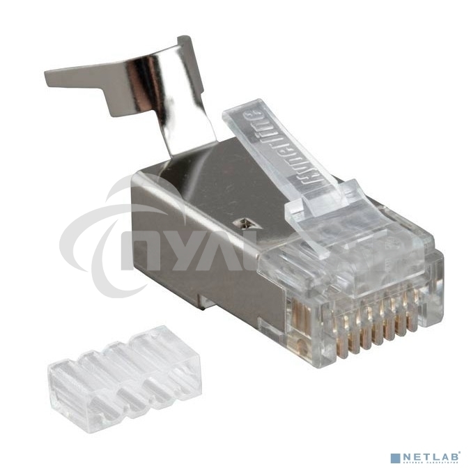 Разъем RJ45 8P8C кат.6 FTP PLUG-8P8C-UV-C6-TW-SH-10 экранир. универс. (уп. 10 шт) Hyperline 49340