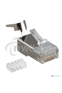 Разъем RJ45 8P8C кат.6 FTP PLUG-8P8C-UV-C6-TW-SH-10 экранир. универс. (уп. 10 шт) Hyperline 49340