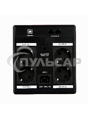 Источник бесперебойного питания ExeGate EP212521RUS Power Back UNB-1500 1500VA, черный, 4 евророзетки