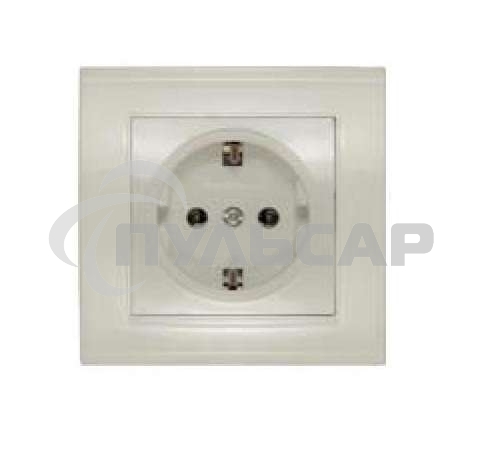 Розетка 1-м СП Бриллиант с заземл. сл. кость UNIVersal 7948844