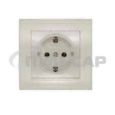 Розетка 1-м СП Бриллиант с заземл. сл. кость UNIVersal 7948844